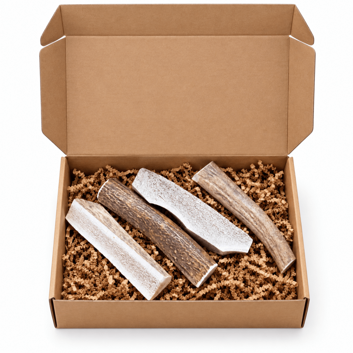 1 lb Elk Antler Chew Box - Paws & Co Dog Chews