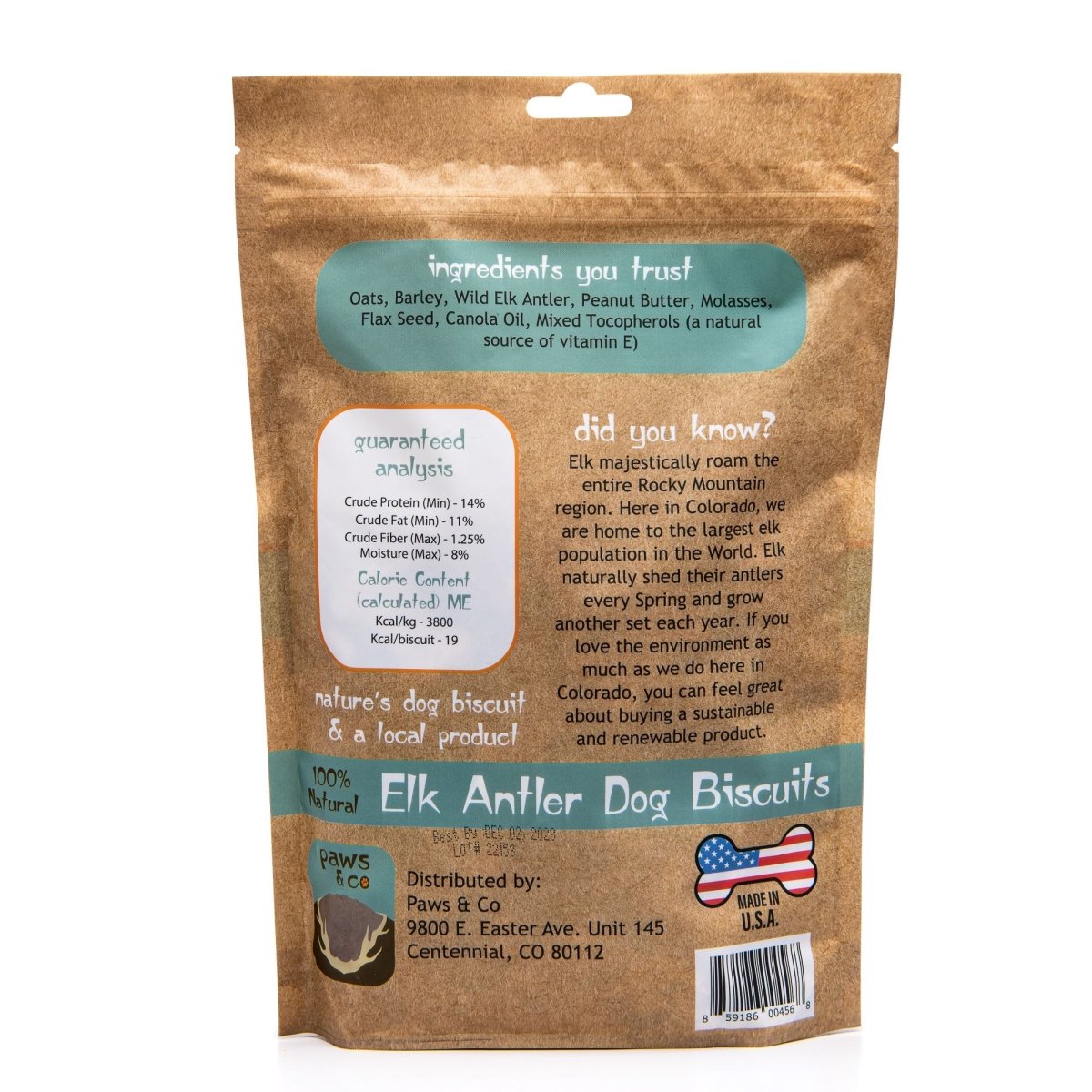 Paws Co Elk Antler Dog Biscuits