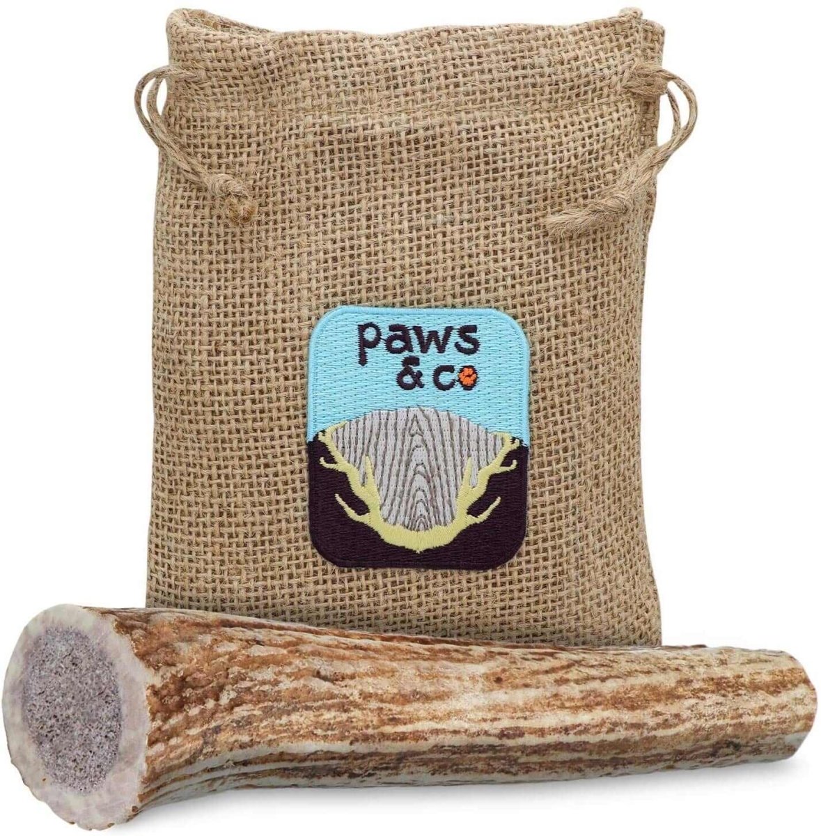 Medium Whole Elk Antler Chew - Paws & Co Dog Chews