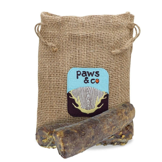 Split Elk Antler Chews Dipped in Beef Liver - Paws & Co Dog Chews